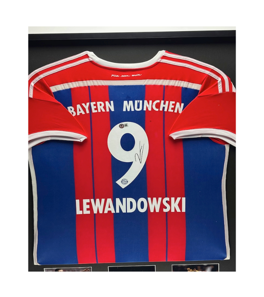 Robert Lewandowski FC Bayern München 14/15 ingelijst thuis shirt