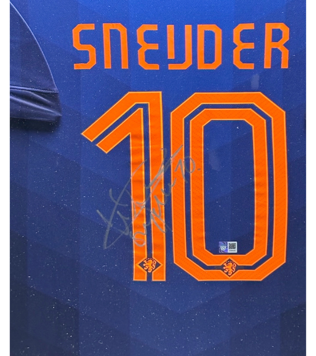 Wesley Sneijder Nederland 14/15 ingelijst uit shirt