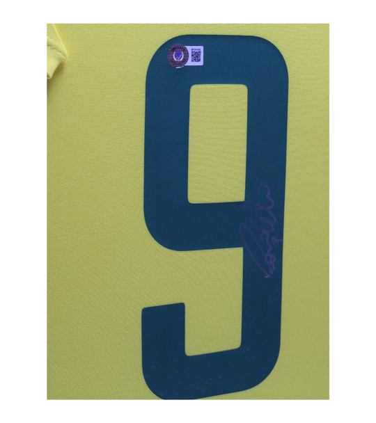 Ronaldo Lima Brazilië 2002 ingelijst thuis shirt