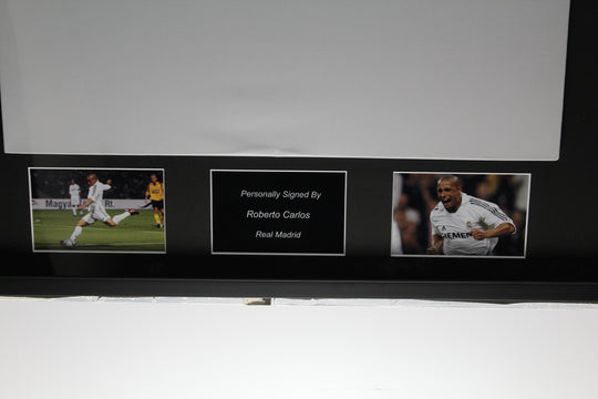 Roberto Carlos Real Madrid 02/03 Ingelijst Thuis Shirt