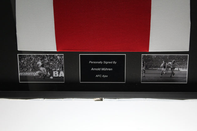 Arnold Mühren AFC Ajax Retro ingelijst thuis shirt