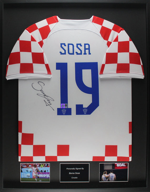Borna Sosa Kroatie 22/23 ingelijst thuis shirt