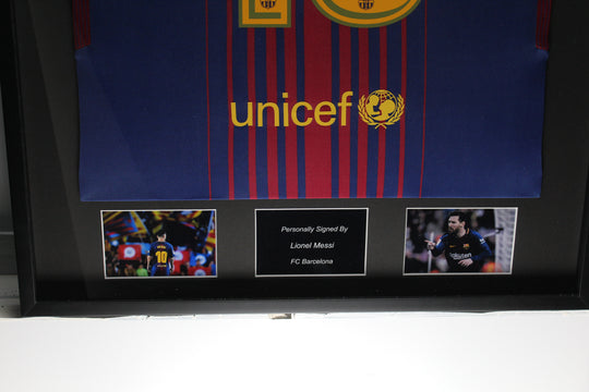 Lionel Messi FC Barcelona 17/18 ingelijst thuis shirt