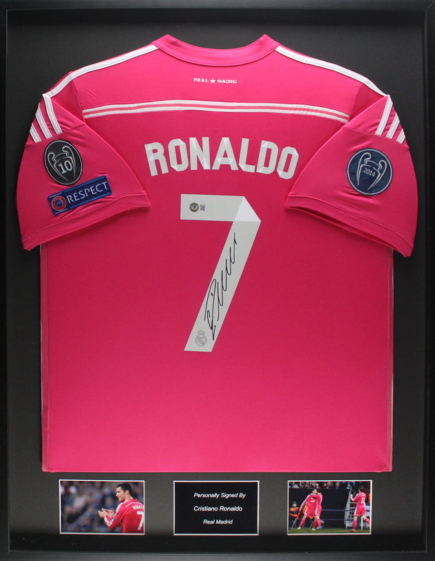 Cristiano Ronaldo Real Madrid 14/15 ingelijst uit shirt
