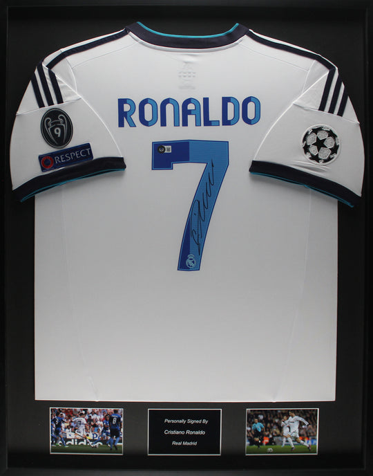 Cristiano Ronaldo Real Madrid 12/13 ingelijst thuis shirt