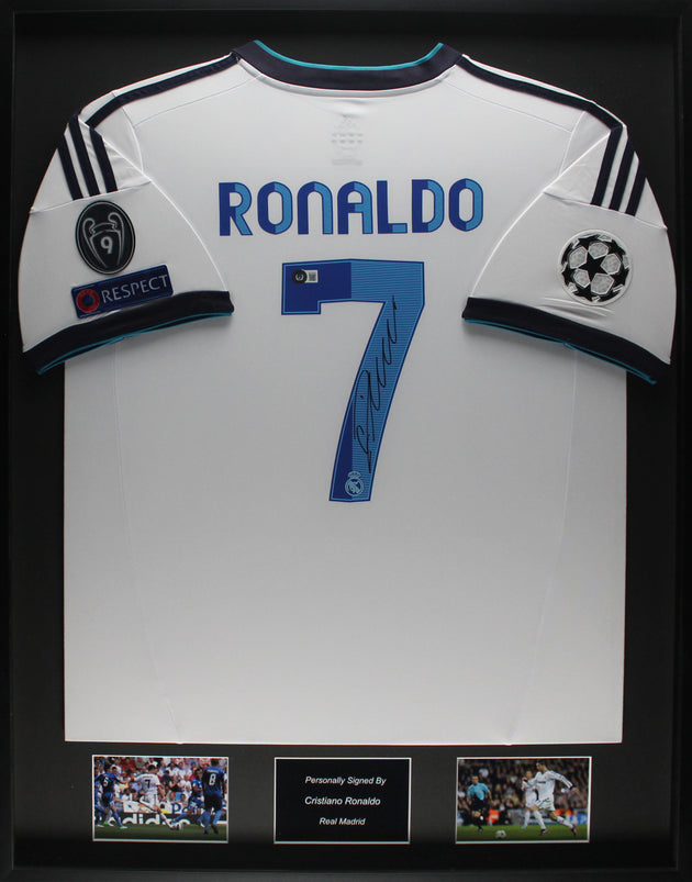 Cristiano Ronaldo Real Madrid 12/13 ingelijst thuis shirt