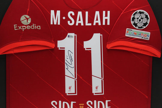 Mohamed Salah Liverpool 21/22 ingelijst thuis shirt