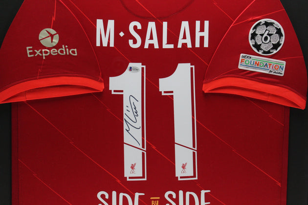 Mohamed Salah Liverpool 21/22 ingelijst thuis shirt