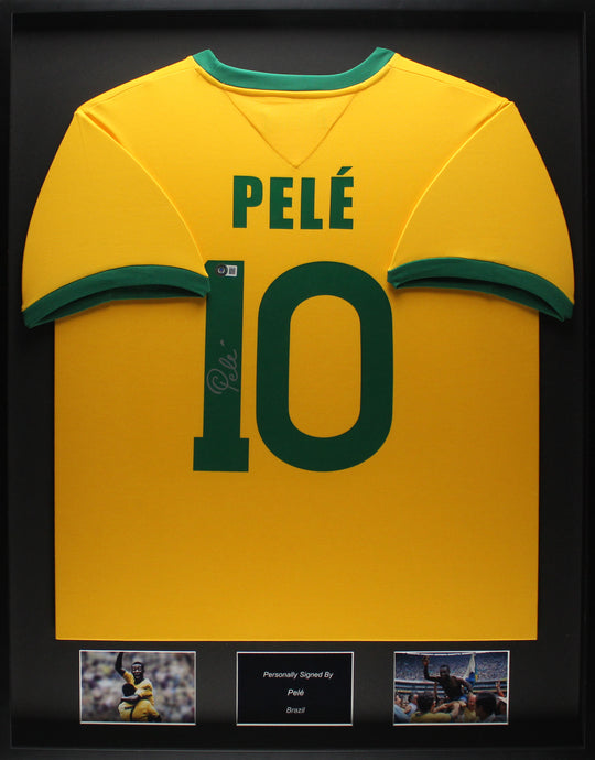 Pele Brazilië 1970 ingelijst thuis Shirt