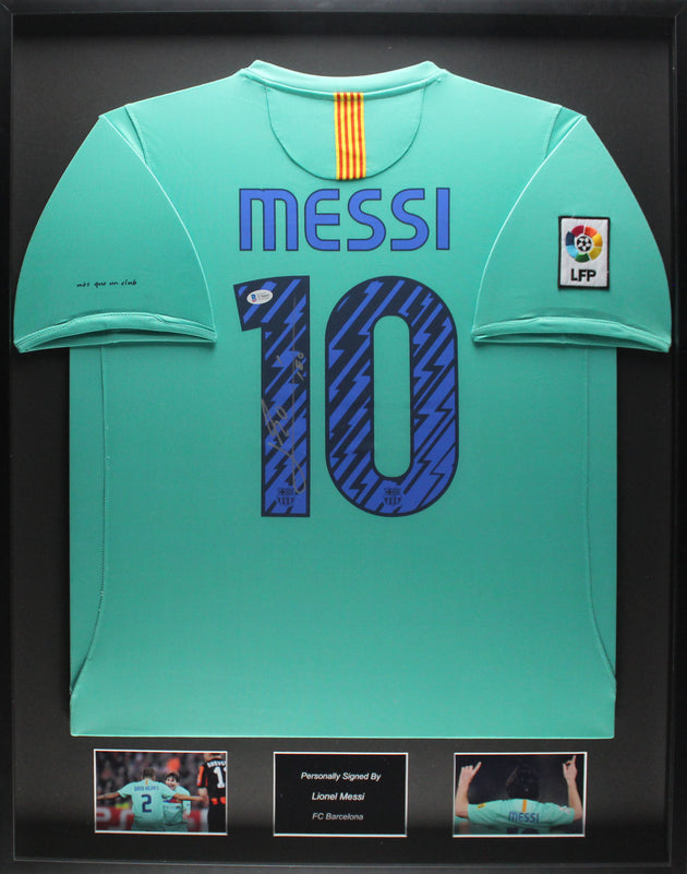 Lionel Messi FC Barcelona 11/12 ingelijst uit Shirt