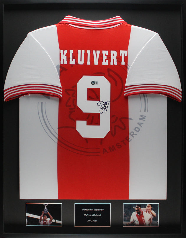 Patrick Kluivert AFC Ajax 95/96 ingelijst thuis Shirt