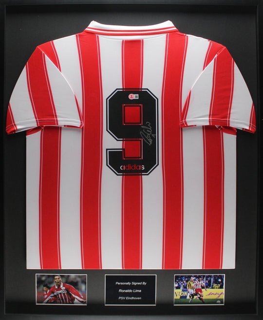 Ronaldo Lima PSV Eindhoven 95/96 ingelijst thuis shirt