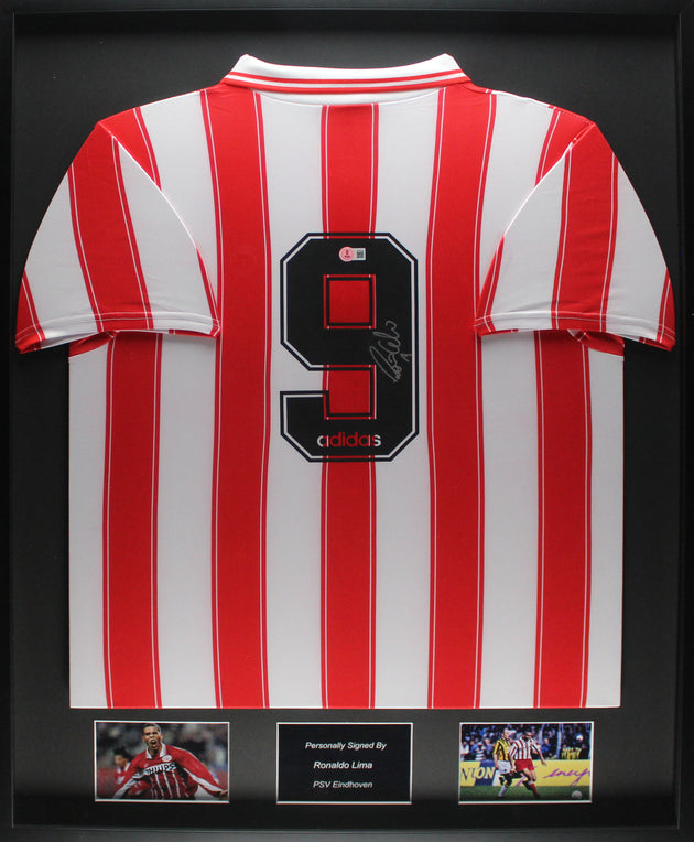 Ronaldo Lima PSV Eindhoven 95/96 ingelijst thuis shirt
