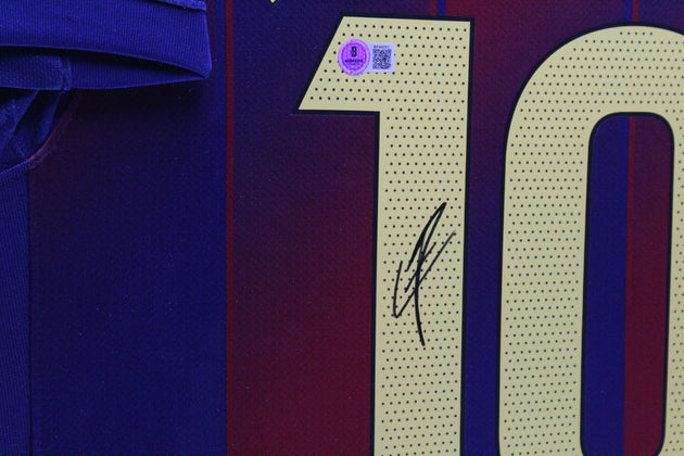 Lamine Yamal FC Barcelona 25/26 Ingelijst Thuis Shirt