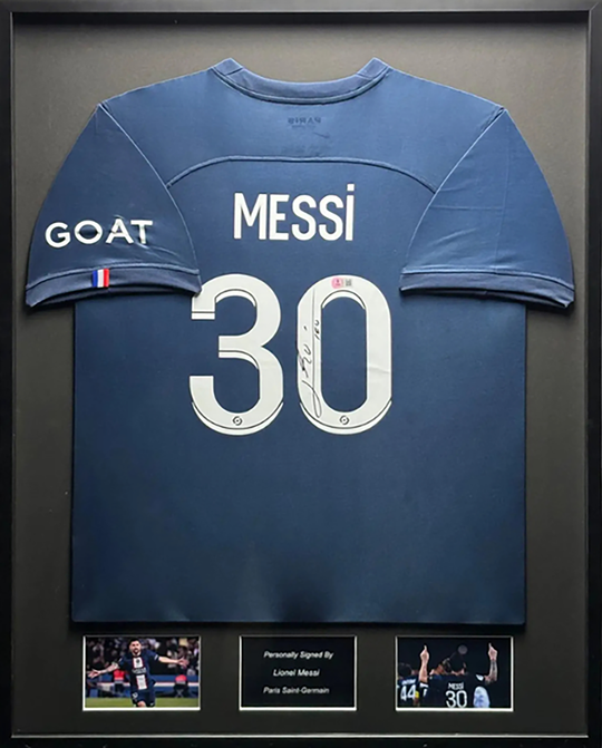 Lionel Messi Paris Saint Germain 22/23 ingelijst thuis shirt