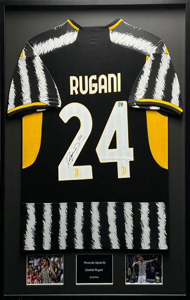 Daniele Rugani Juventus 23/24 ingelijst thuis shirt